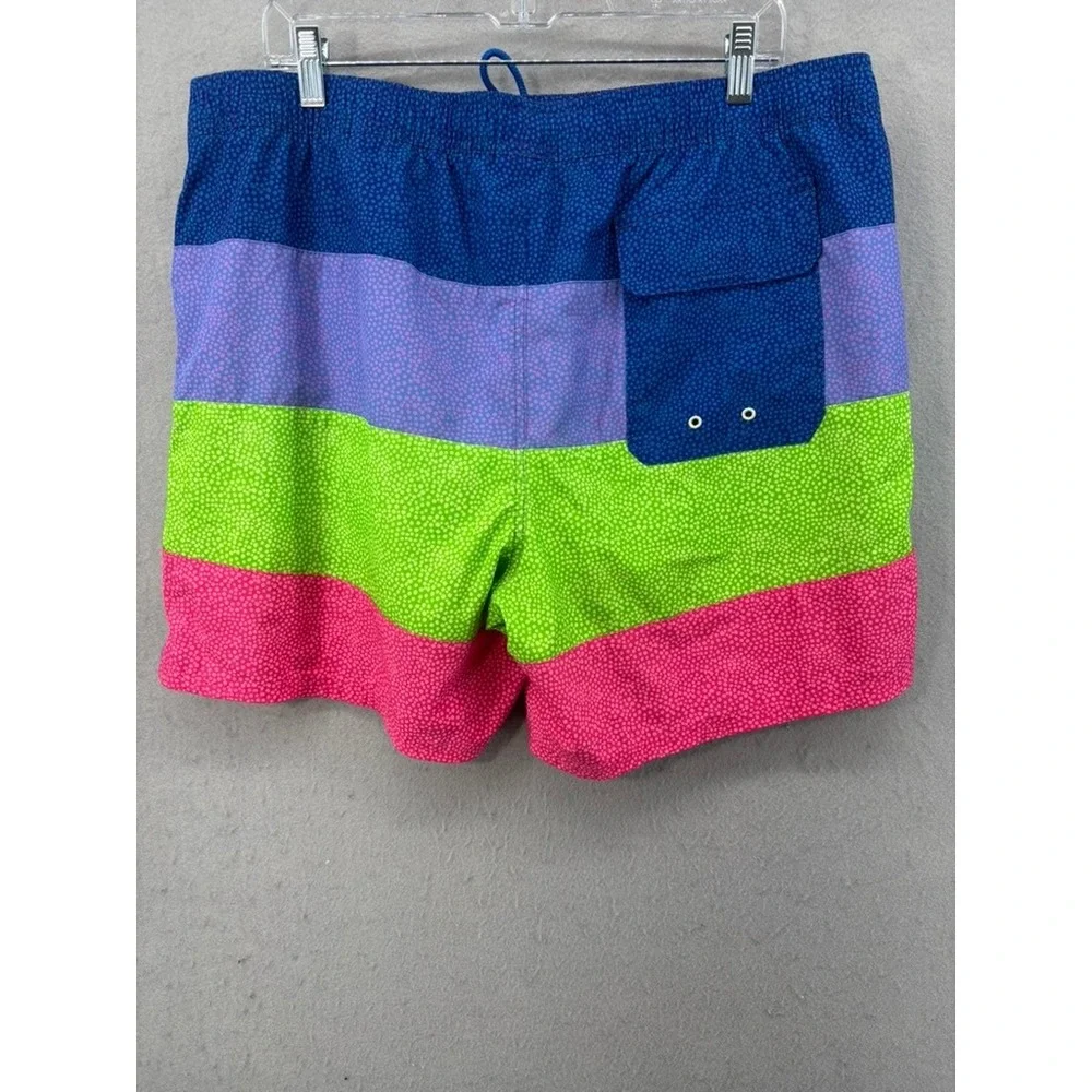 Vineyard Vines Swim Trunks Mens XL Multi Colorblock 6in Inseam Lined Preppy Pool